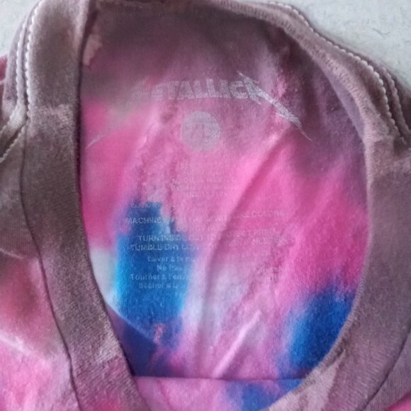 Metallica Live in Concert 92 graphic Tie Dye rare colorway T-Shirt size XL - Picture 3 of 6